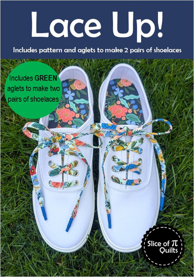 Lace Up Pattern With Green Aglets