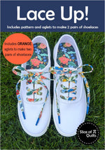 Lace Up Pattern With Orange Aglets