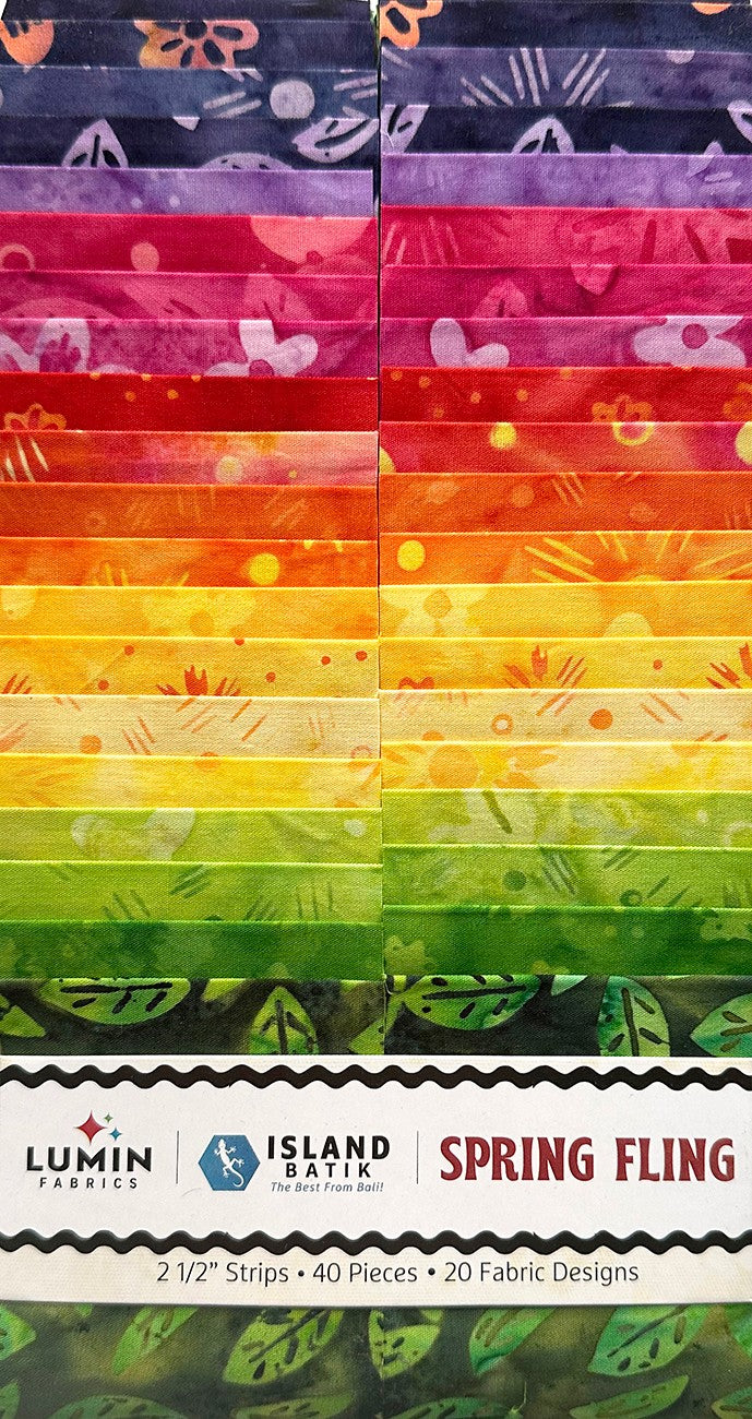 2.5in Strips Spring Fling 40pcs 2 Pieces of Each Print