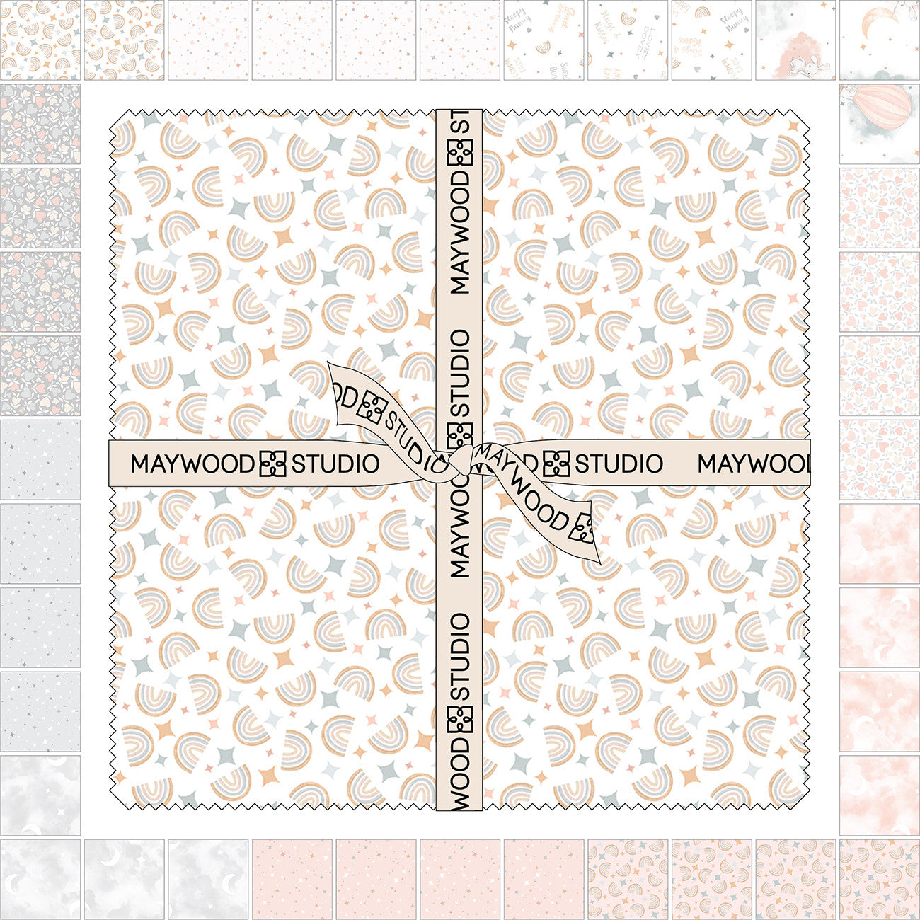 10in Squares Honey Bunny, 42pcs/bundle