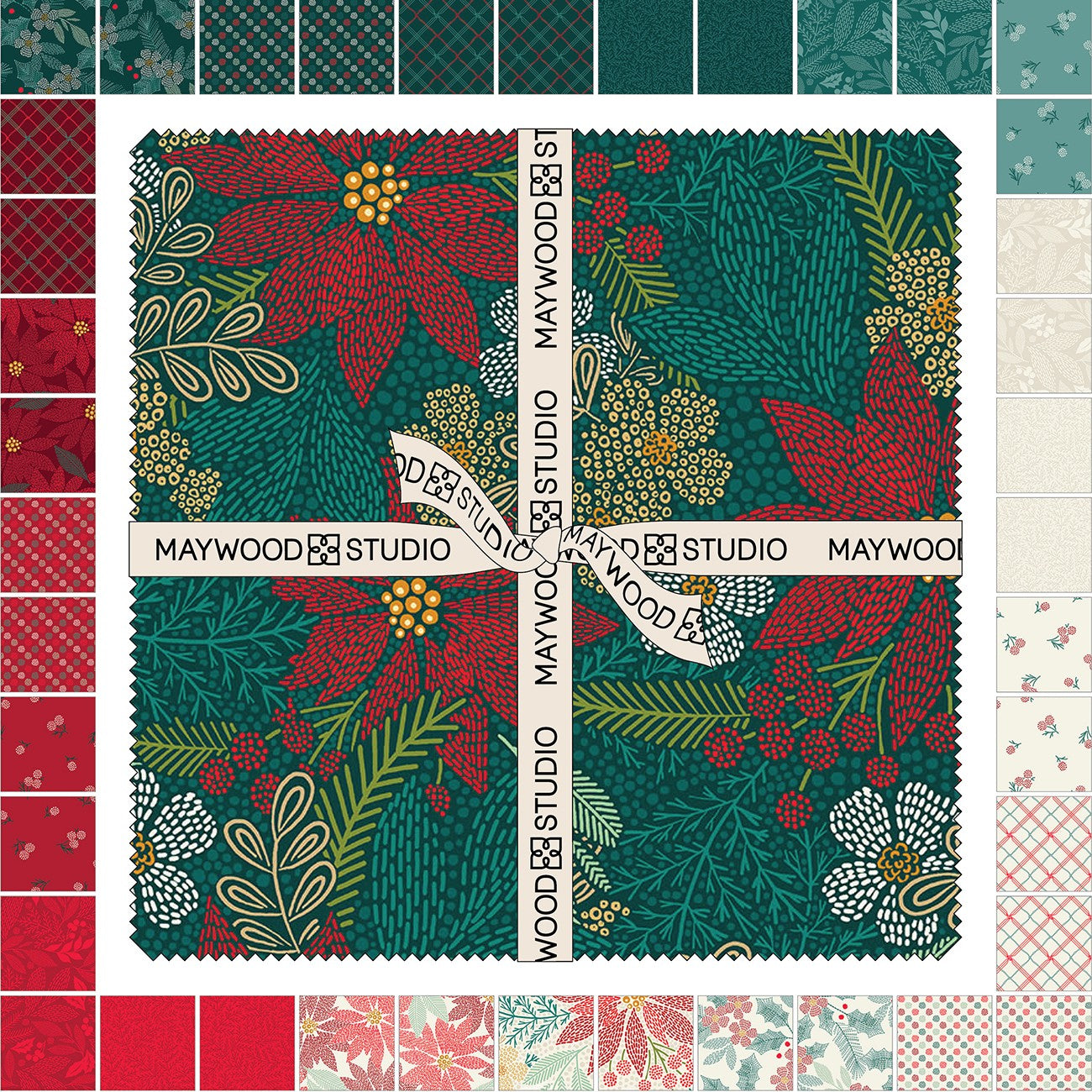 10in Squares Holiday Stitches, 42pcs/bundle