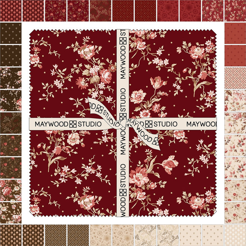 10in Squares Madder Rose, 42pcs/bundle