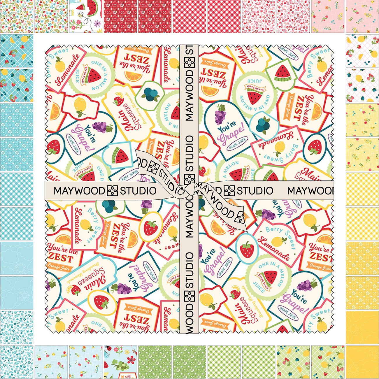 10in Squares Sippin' on Sunshine, 42pcs/bundle