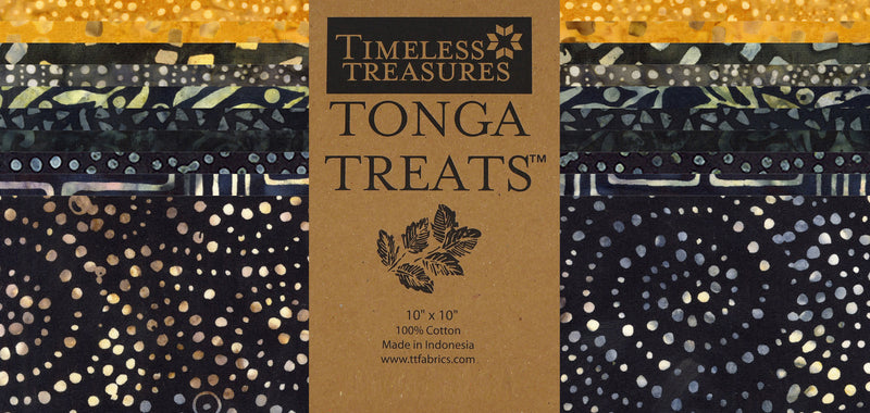 10in Squares Tonga Batik Amber, 42pcs/bundle