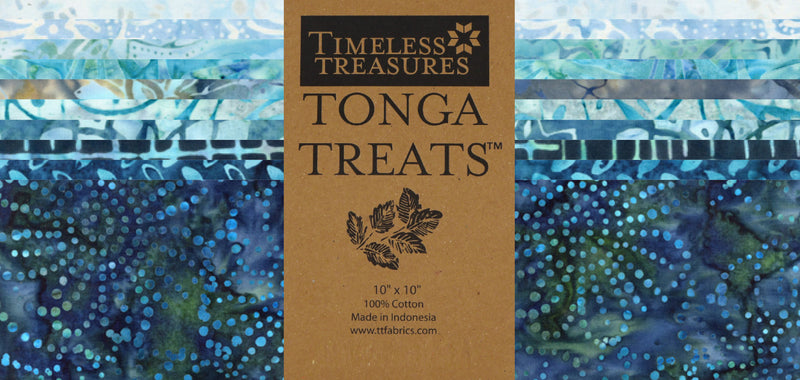 10in Squares Tonga Batik Juniper, 42pcs/bundle