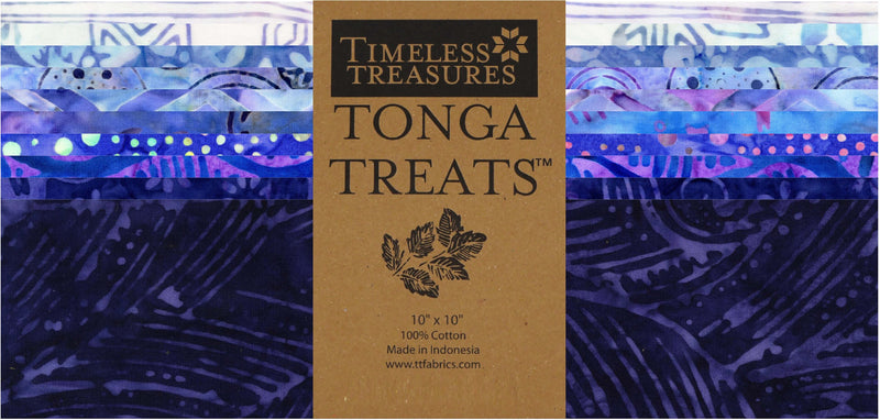 10in Squares Tonga Batik Lilac, 42pcs/bundle