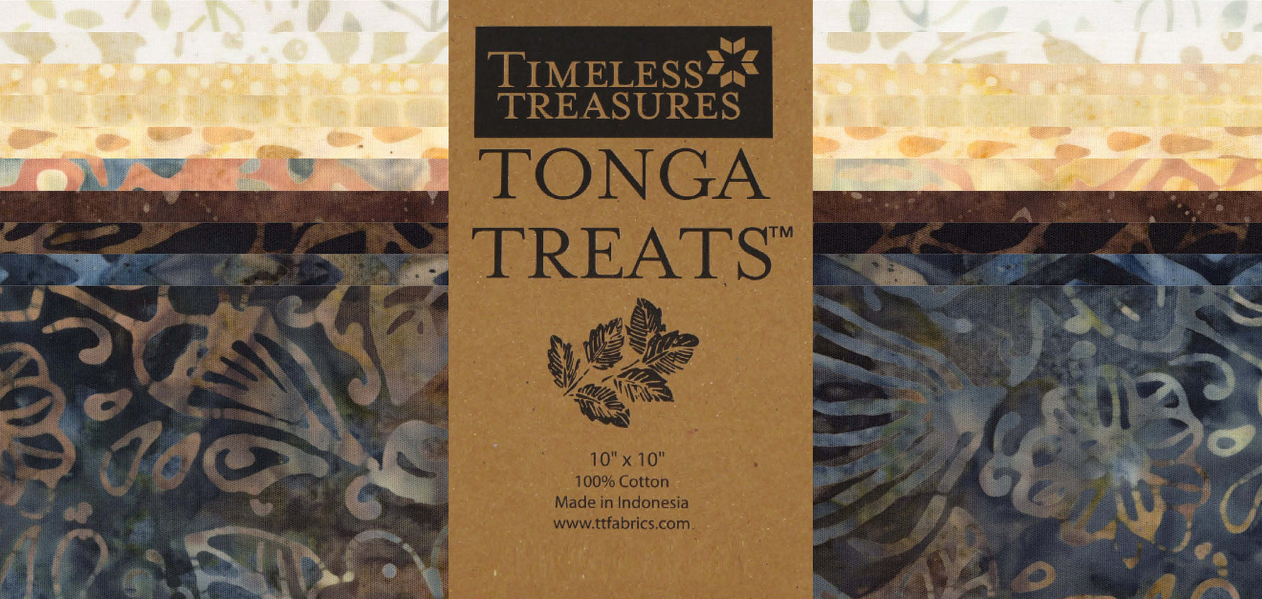 10in Squares Tonga Batik Luna, 42pcs/bundle