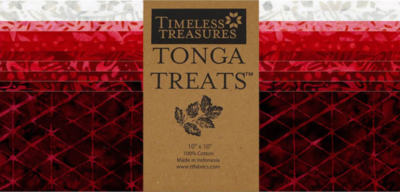 Poinsettia 10in Squares, 42pcs/bundle