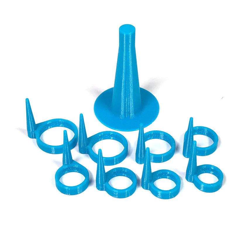 Stiletto Rings Blue 8pk