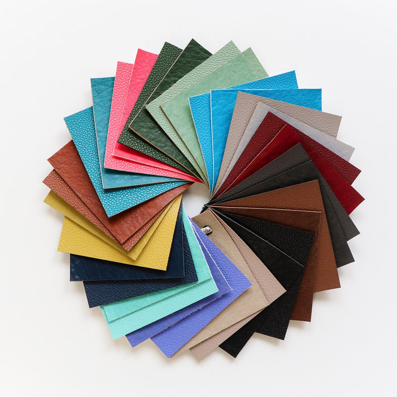 Sallie Tomato Fabric Sample Set – Faux Leather: Legacy & Pebble