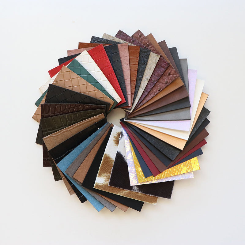 Sallie Tomato Fabric Sample Set – Faux Leather: Animal & Specialty Textures