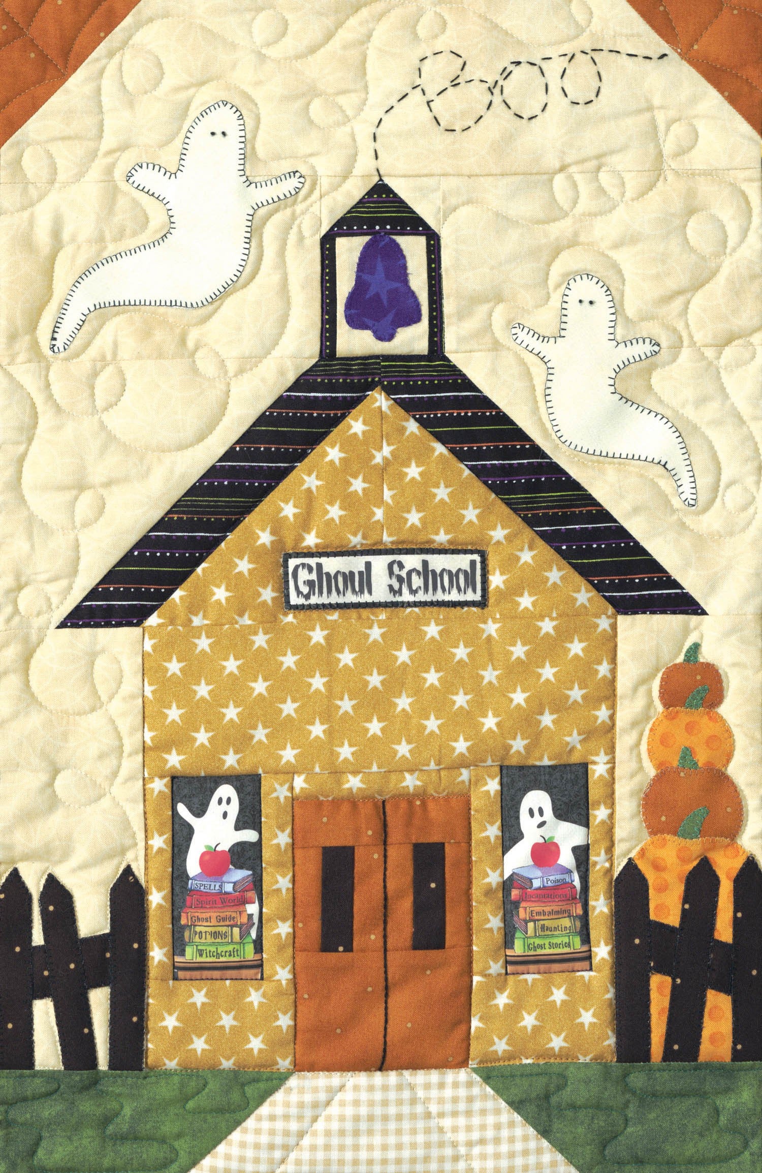 Sew Spooky Block of the Month Block 5 Ghouls School
