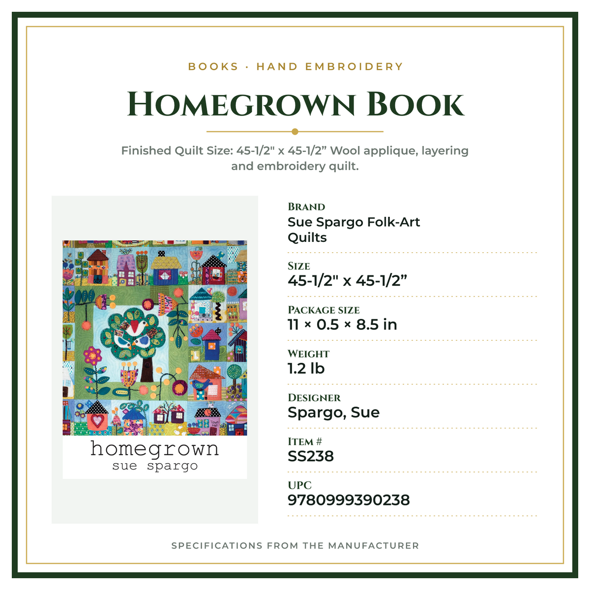 Product Specifications – Homegrown Book