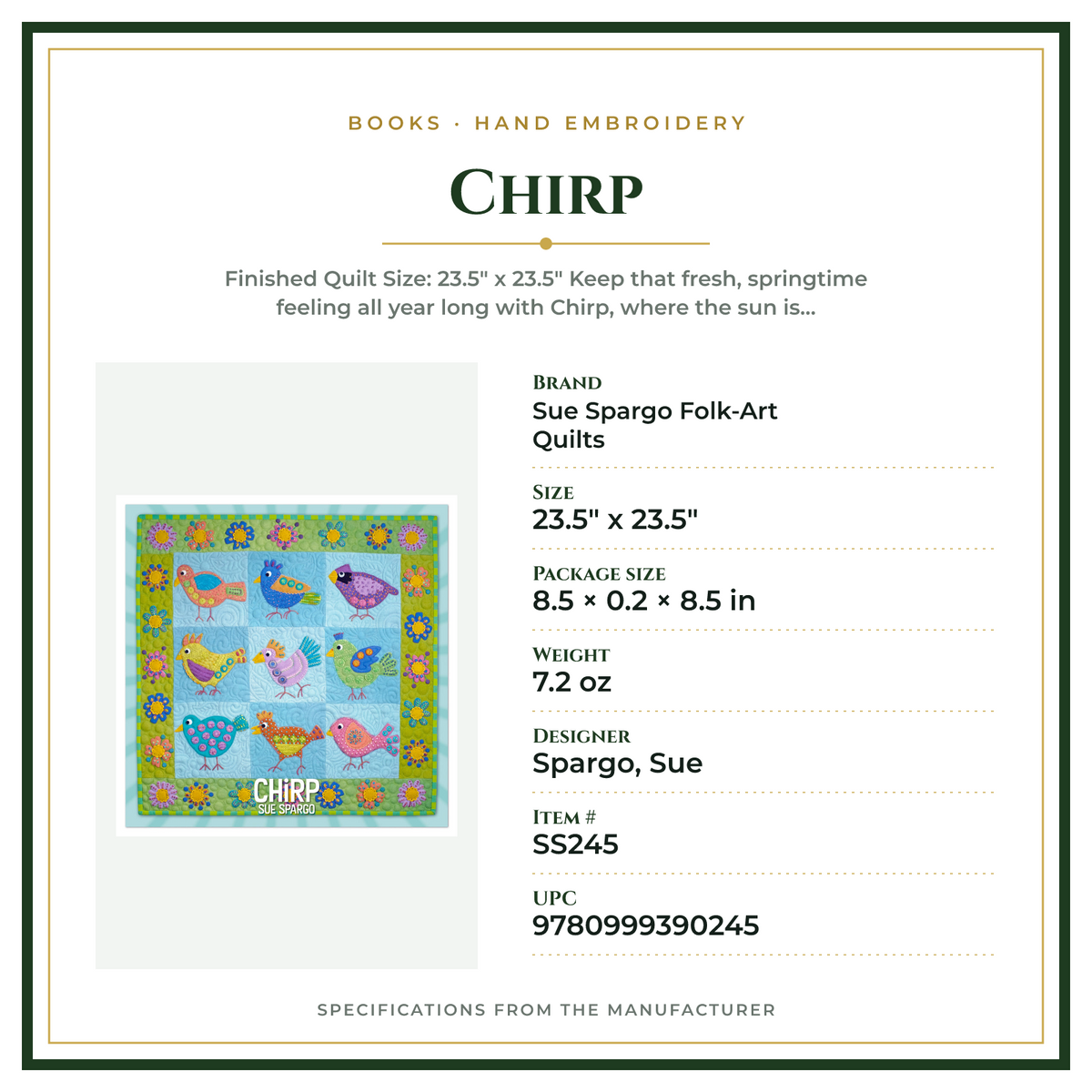 Product Specifications – Chirp