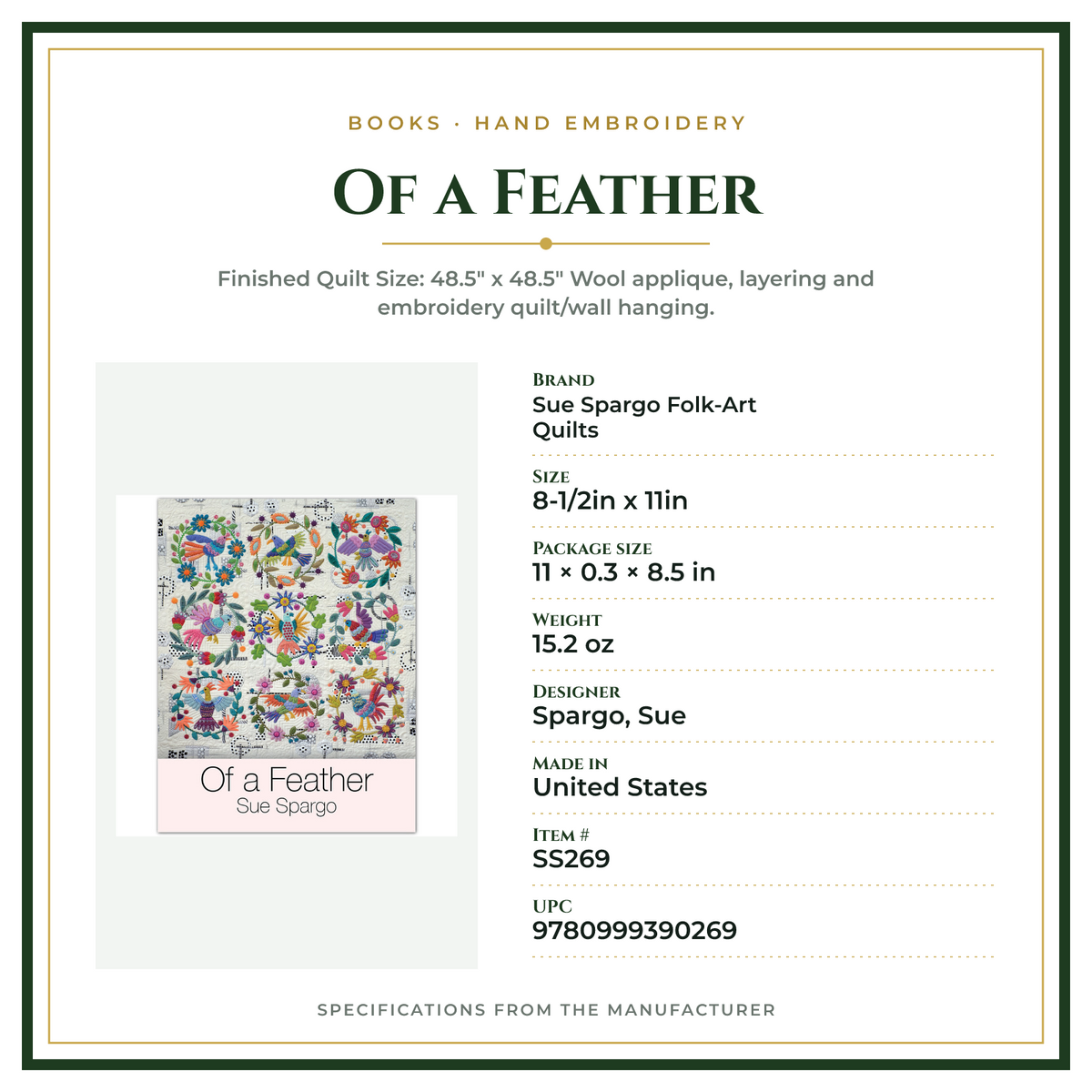 Product Specifications – Of a Feather