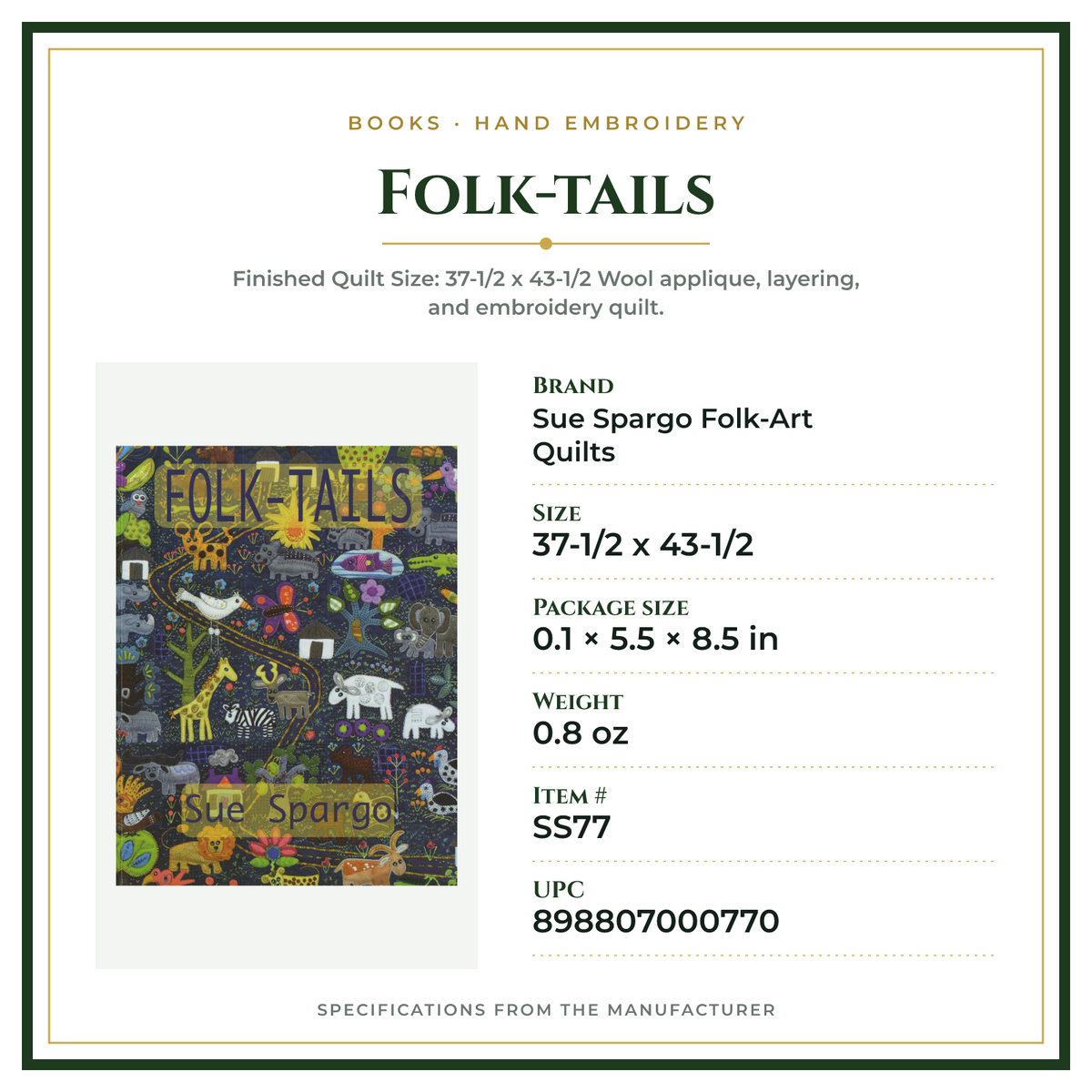 Product Specifications – Folk-tails