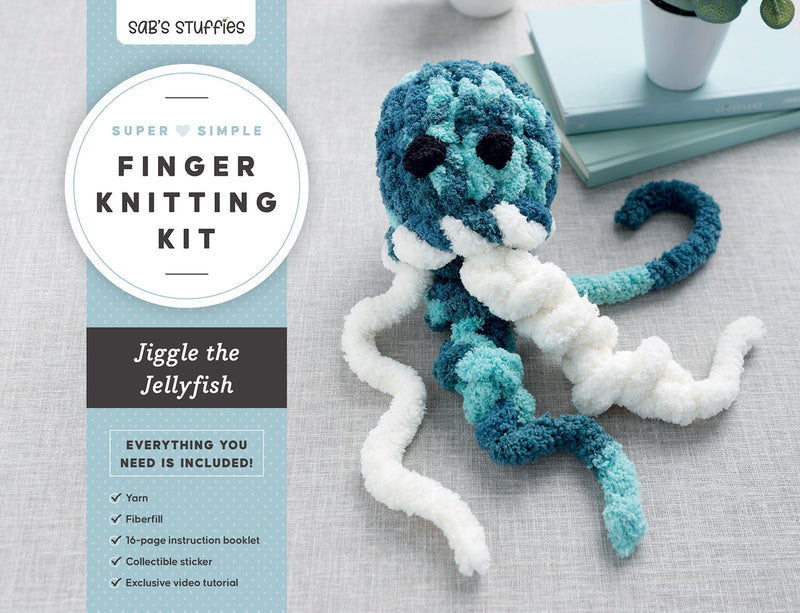 Super Simple Finger Knitting Kit Jiggle the Jellyfish