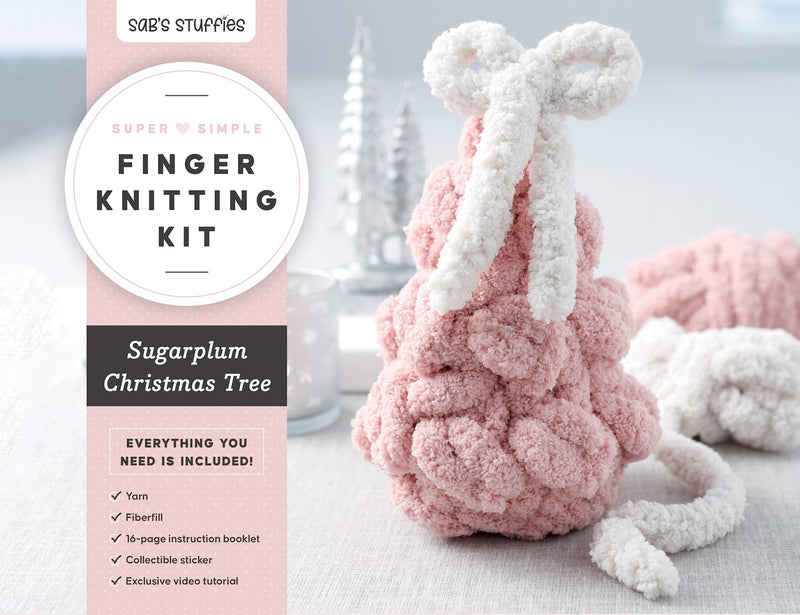 Super Simple Finger Knitting Kit Sugarplum Christmas Tree