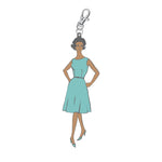 My Happy Place Enamel Charms Blue Vintage Lady