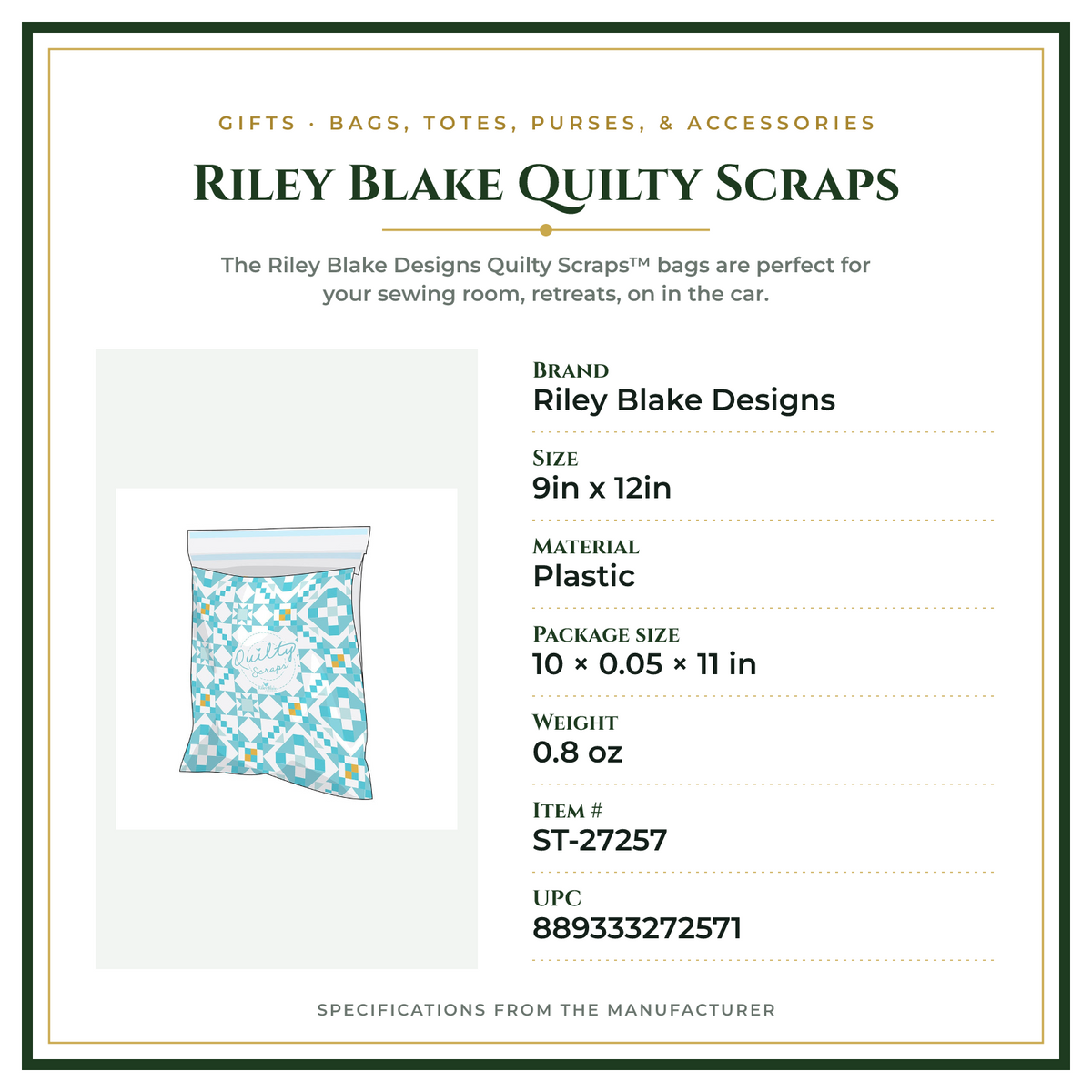 Product Specifications – Riley Blake Quilty Scraps