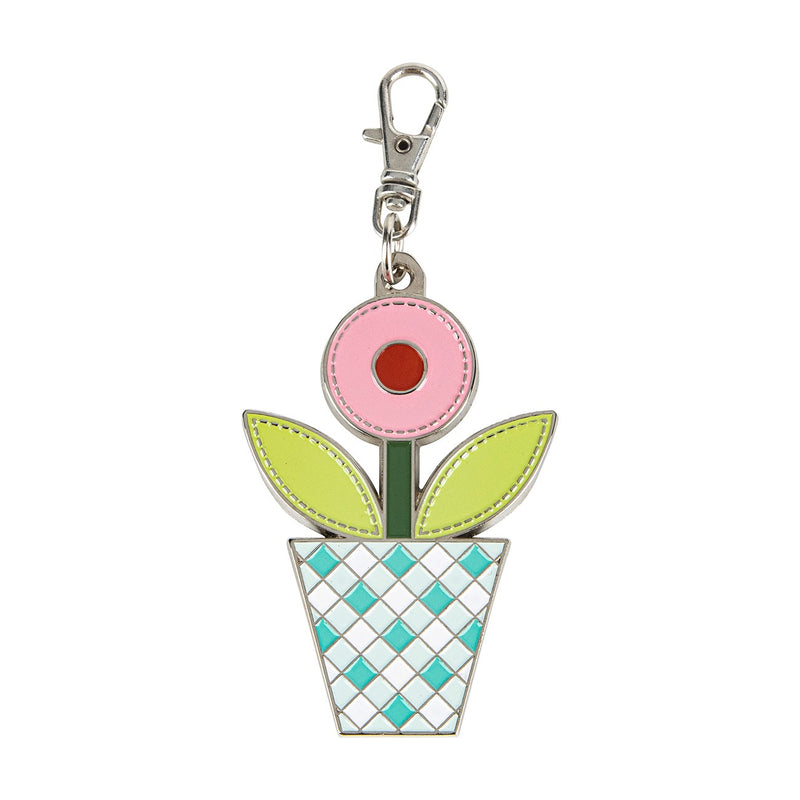 Gingham Garden Enamel Happy Charm