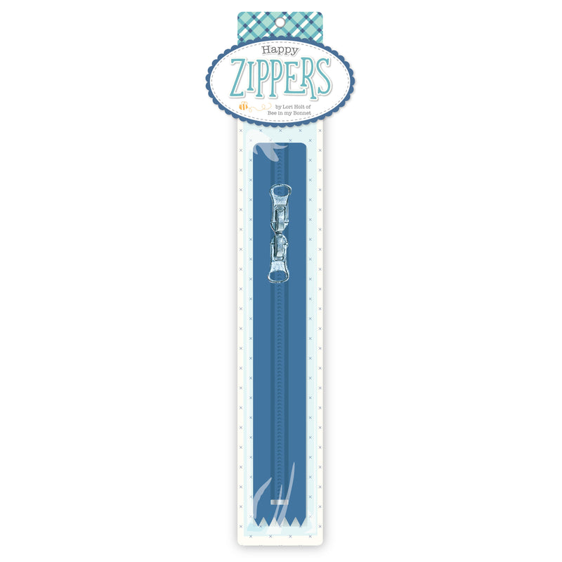 Lori Holt Happy Zippers 16in Denim