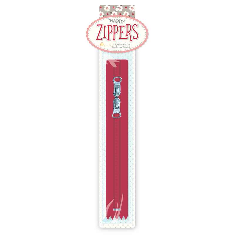 Lori Holt Happy Zippers 16in Red