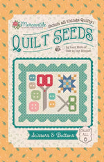 Lori Holt Mercantile Quilt Seeds Pattern Scissors & Buttons