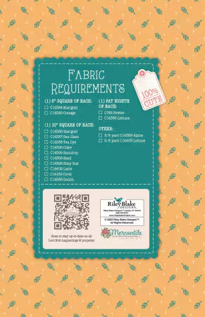 Lori Holt Mercantile Quilt Seeds Pattern Scissors & Buttons