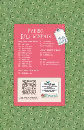 Lori Holt Mercantile Quilt Seeds Pattern Needle & Thread