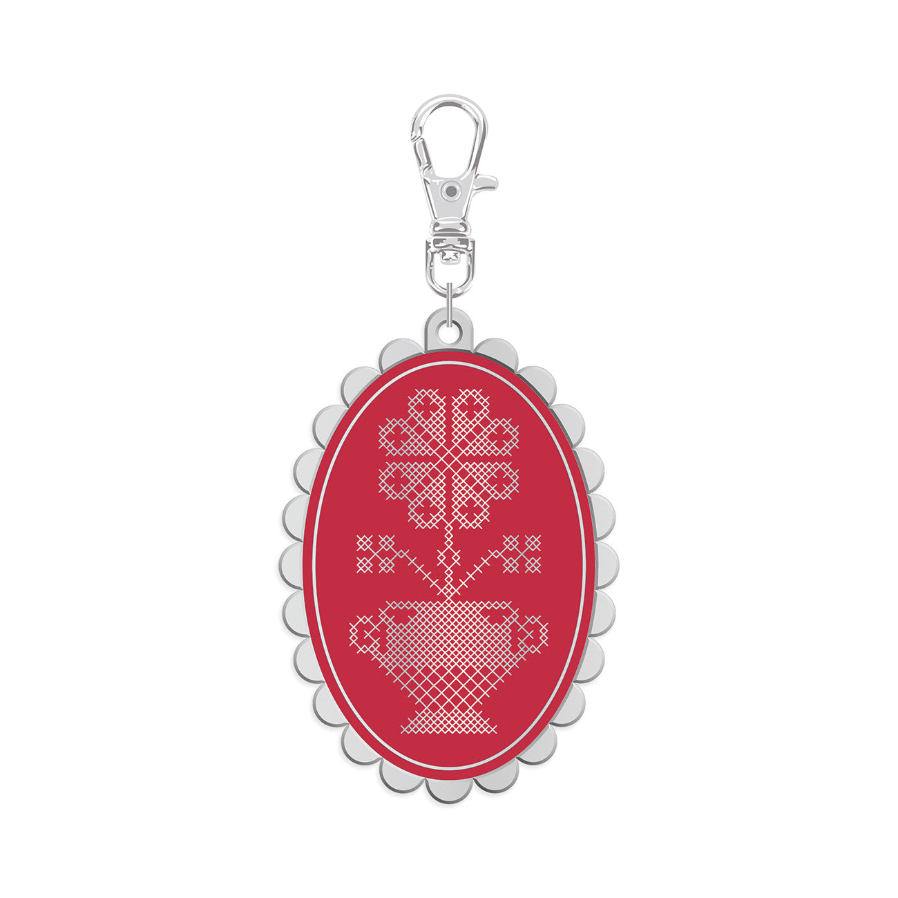 Lori Holt Enamel Happy Charm Cross Stitch