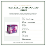 Product Specifications – Villa Rosa Tin Recipe Card Holder