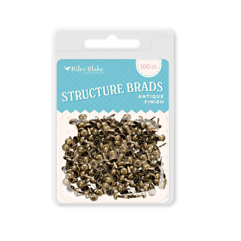 Miniature Brads Antique Bronze - 100 pcs Machine Embroidery