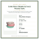 Product Specifications – Lori Holt Berry & Sage Washi Tape