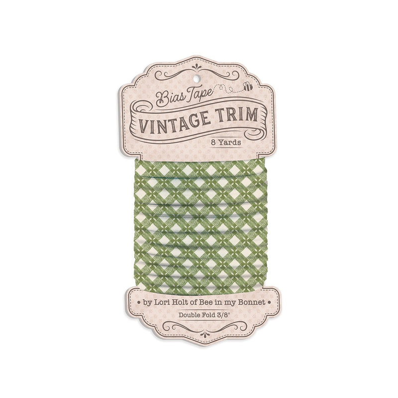 Lori Holt 3/8in Double Fold Bias Tape Tablecloth Olive