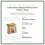 Product Specifications – Lori Holt Baked With Love Vinyl Tote