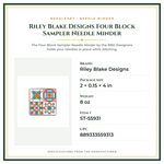 Product Specifications – Riley Blake Designs Four Block Sampler Needle Minder