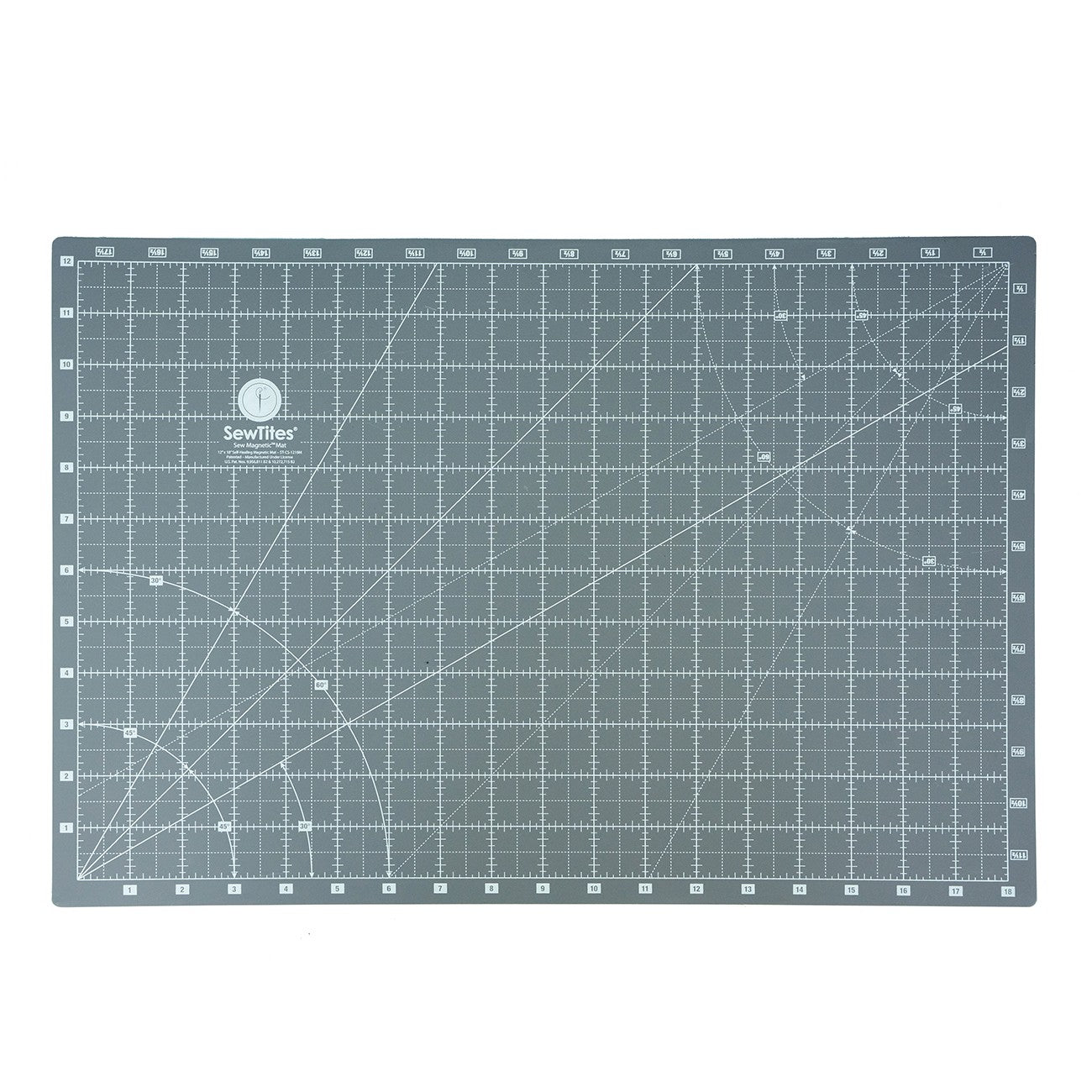 SewTites Sew Magnetic 12in x 18in Cutting Mat with 6 Boosters Right-Handed