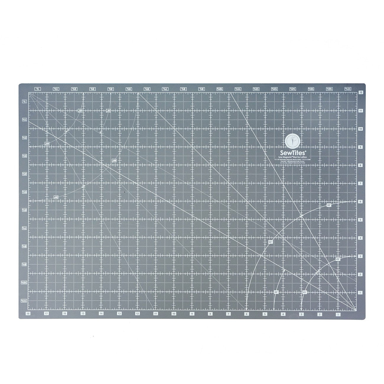 SewTites Sew Magnetic 12in x 18in Cutting Mat with 6 Boosters Left-Handed