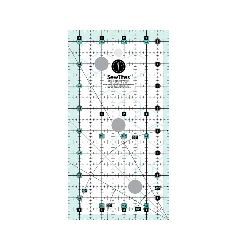 SewTites Sew Magnetic 4-1/2in x 8-1/2in Ruler Right-Handed