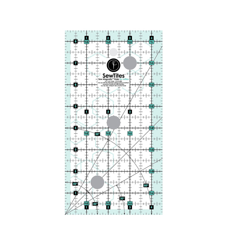 SewTites Sew Magnetic 4-1/2in x 8-1/2in Ruler Left-Handed