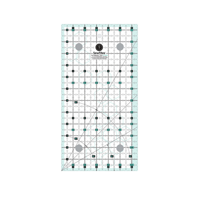Sew Magnetic 6-1/2in x 12-1/2in Ruler Left Handed