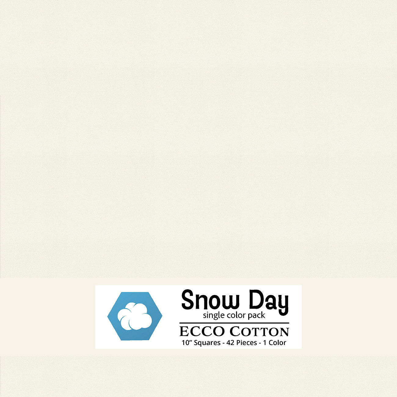 Ecco Cotton Solids Snow Day 10in Squares 42pc