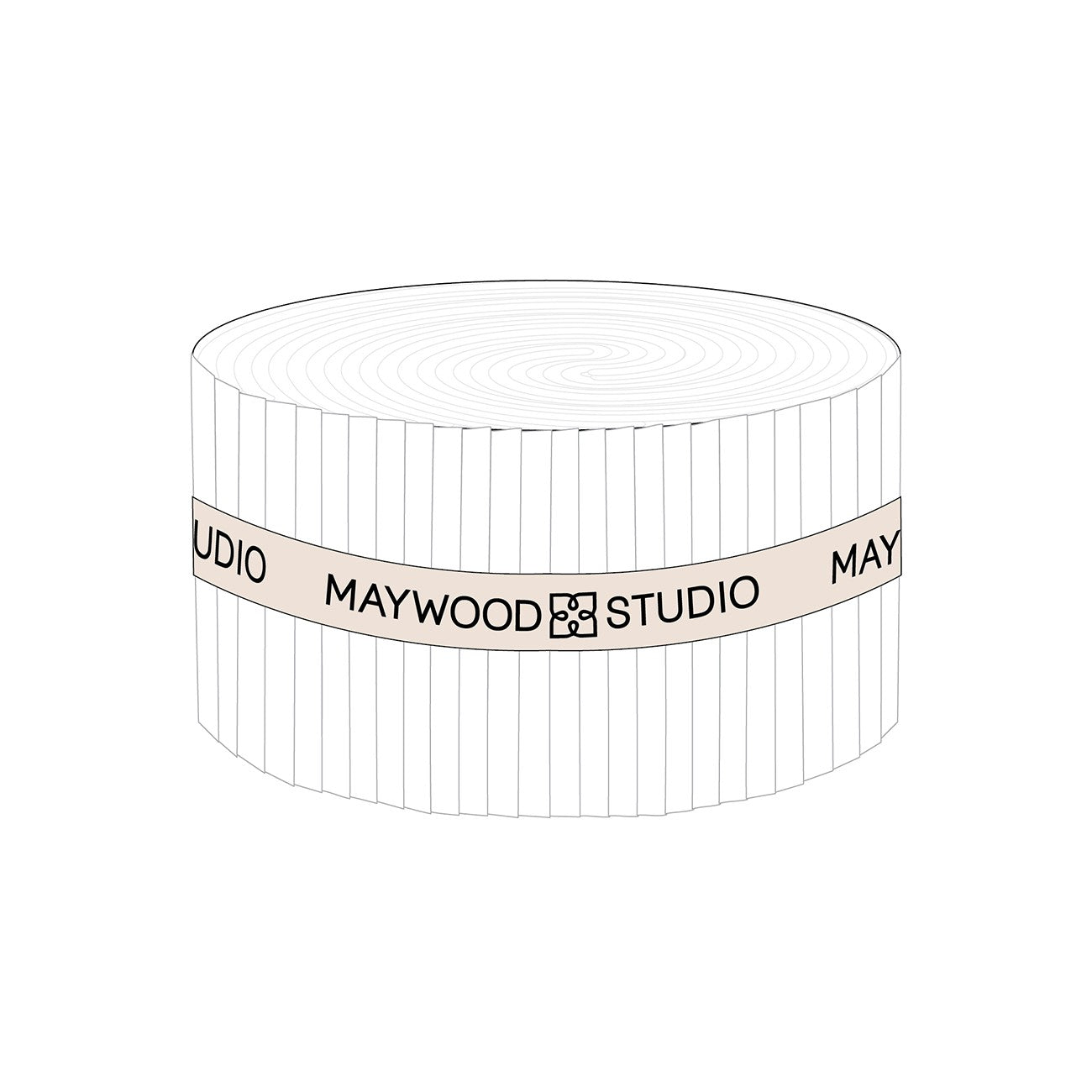 2.5in Strips Simply Solids Ultra White, 40pcs/bundle