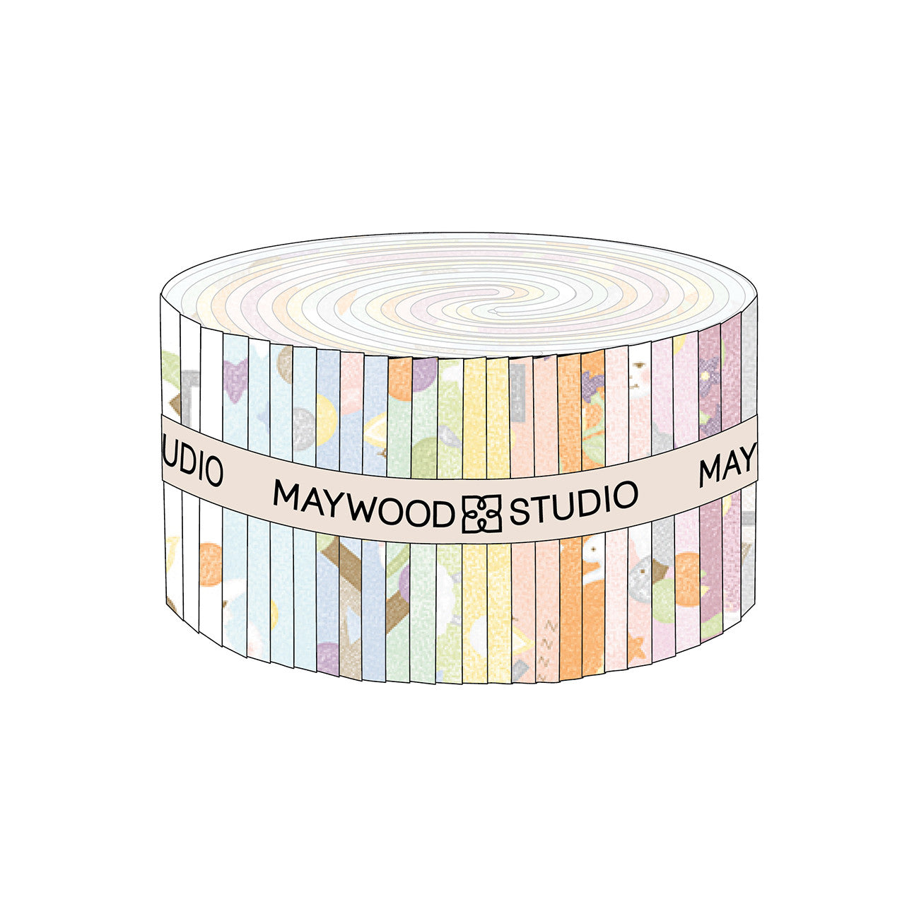 2.5in Strips Little Chicks Flannel, 40pcs/bundle