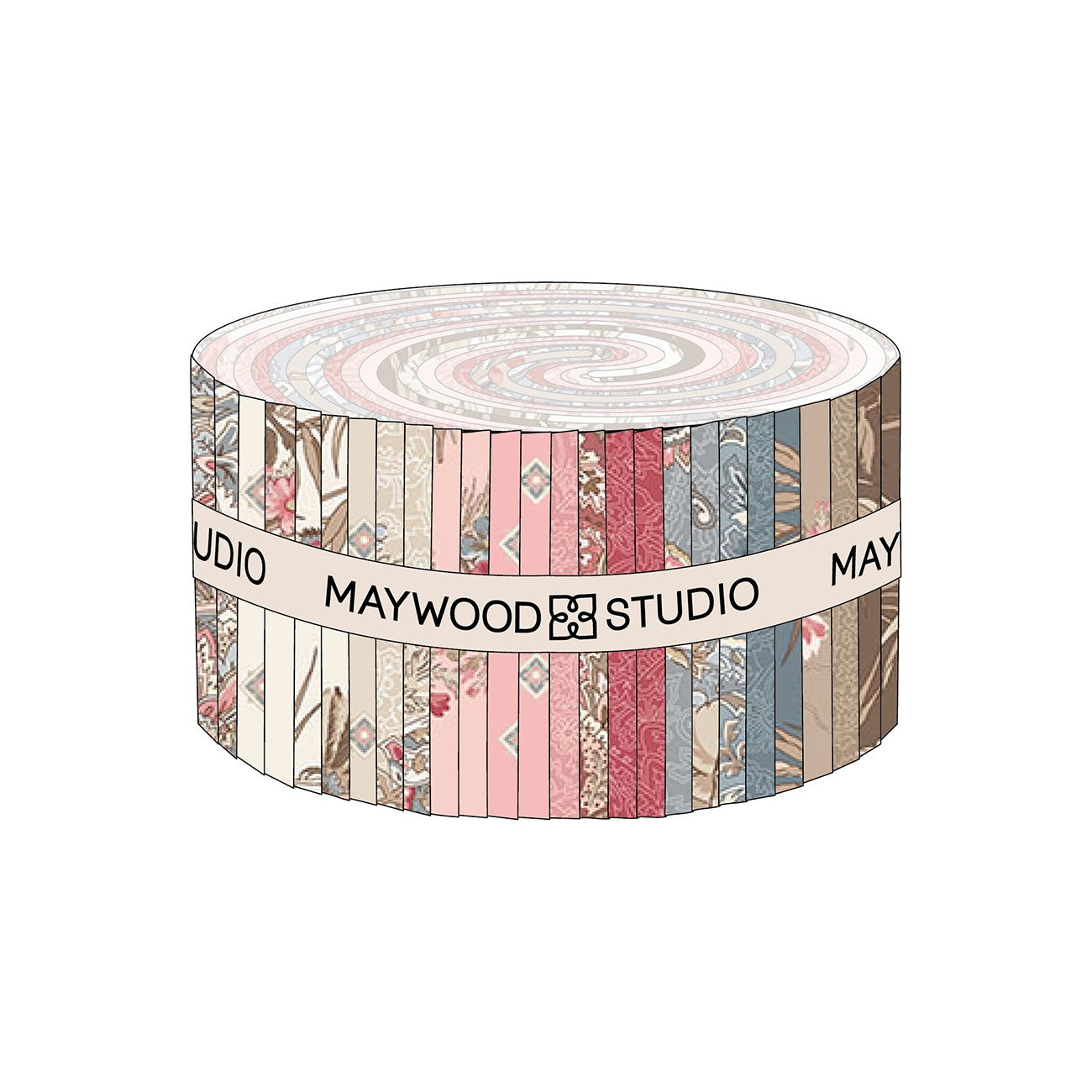 2.5in Strips Meadow Blush, 40pcs/bundle