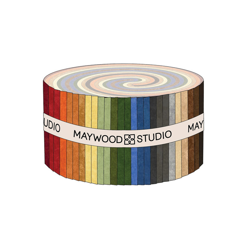 2.5in Strips Shadow Play Flannel Naturals, 40pcs/bundle