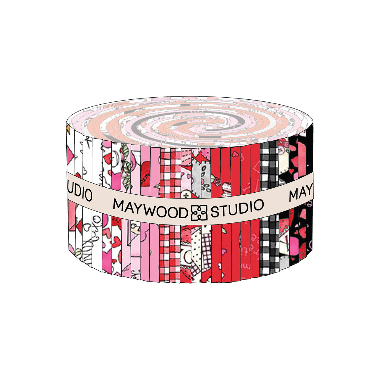 2.5in Strips I Heart You, 40pcs/bundle