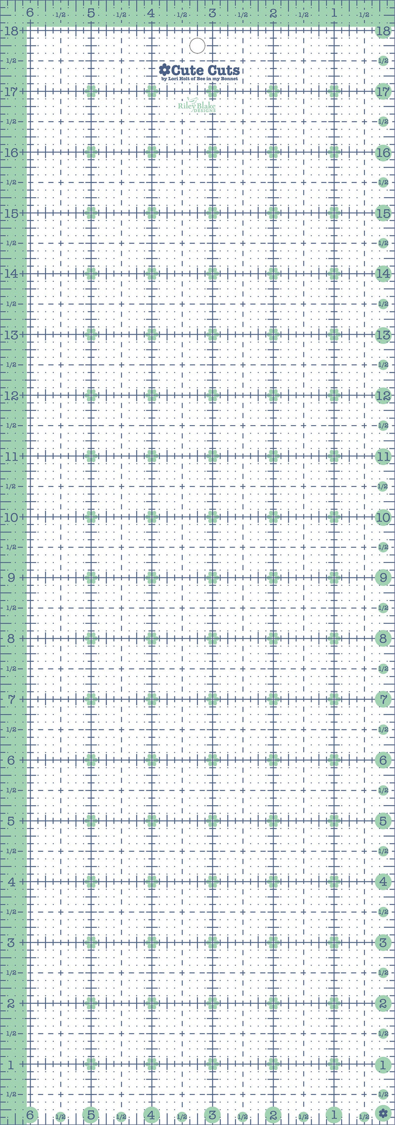 6-1/2in x 18-1/2in Cute Cut Ruler