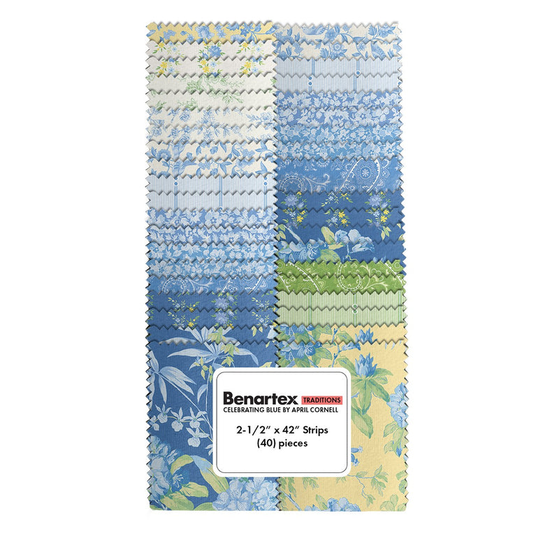 Celebrating Blue 2.5in Strips, 40pcs/bundle